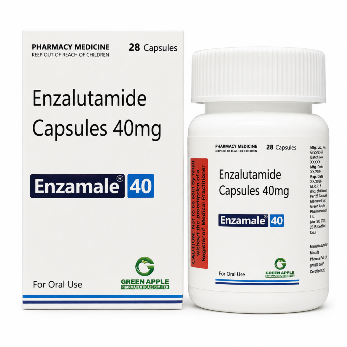 Enzamale 40 second Enzamale 40 Enzalutamide 40mg Capsules
